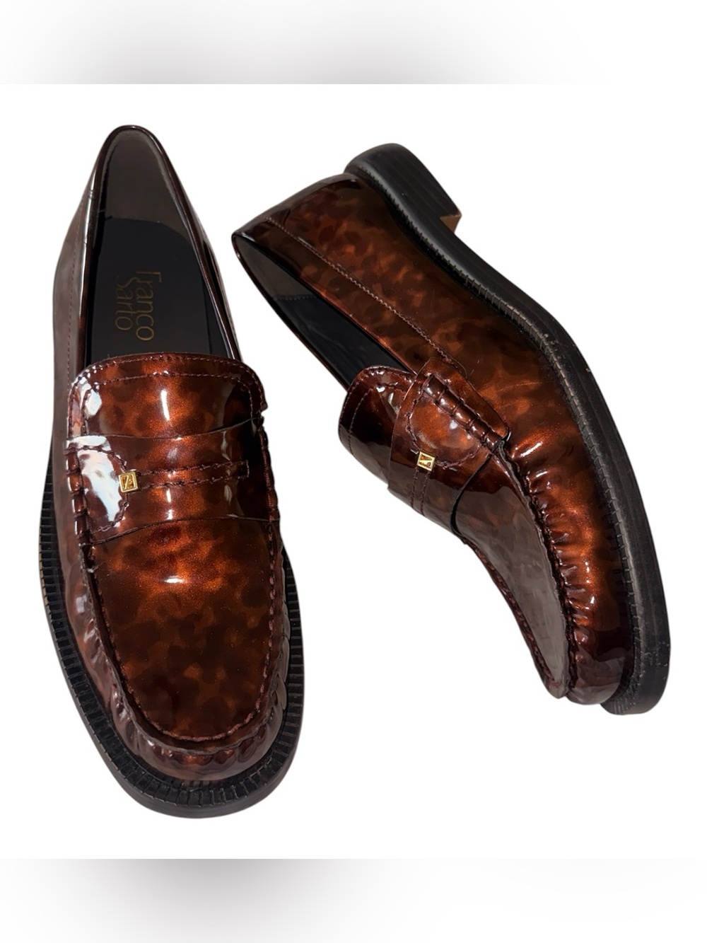 NEW Franco Sarto $130 Yulisa Loafer Color: Tortoise Patent Leather SZ-10M - Picture 11 of 12